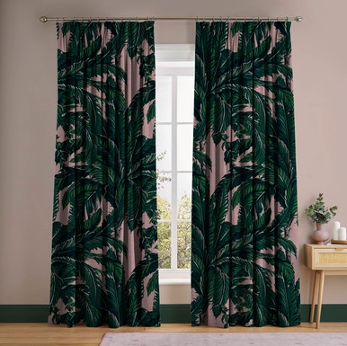 Daintree Palm Blush Curtain