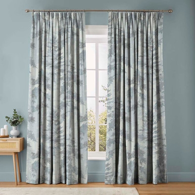 Norse Forest Soft Blue Curtains