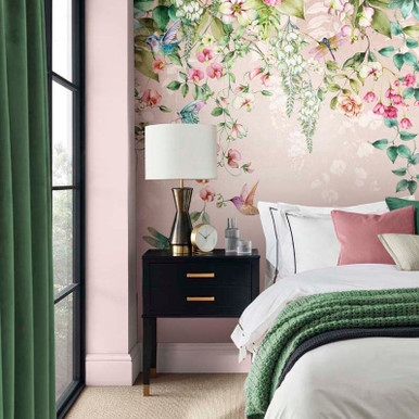 Ethereal Flora Blush Bespoke Mural