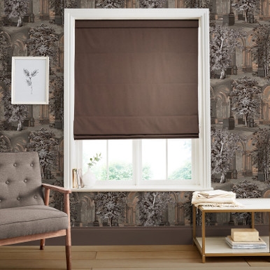 Opulence Cocoa Noir Roman Blind