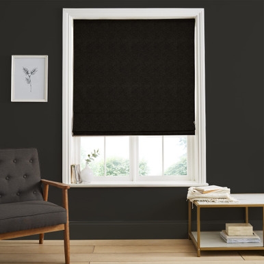 Dapple Deep Brown Roman Blind