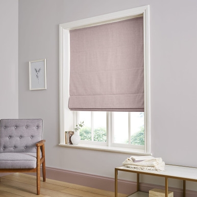 Wallace Pale Pink Roman Blind