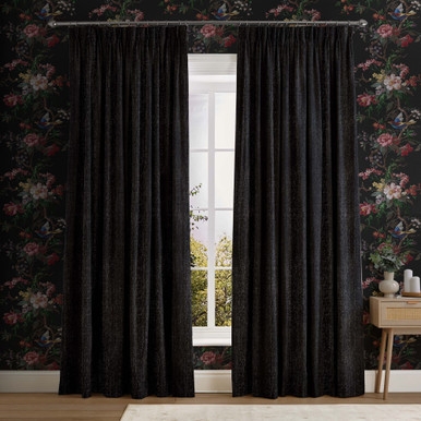 Glimmer Black Curtains