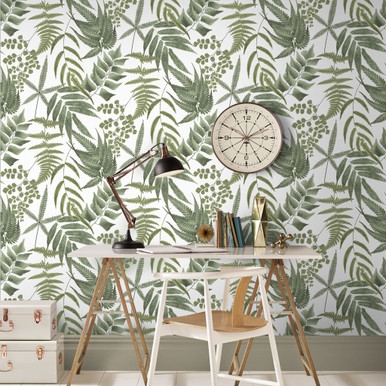 Midsummer Fern Lush Wallpaper