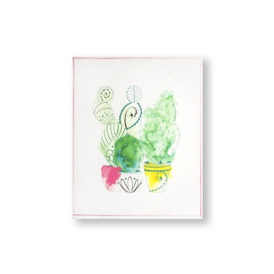 Cactus Craze Printed Canvas Wall Art