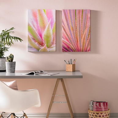 Blushed Tropics Printed Canvas Wall Art