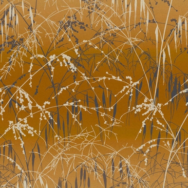 Meadow Grass Yellow Ochre & Soft Gold Wallpaper by Clarissa Hulse