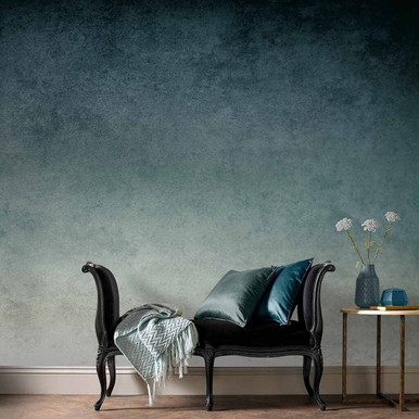 Ink Blue Ombre Bespoke Mural