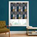 Coronation Craze Slate Roman Blind