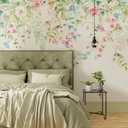 Ethereal Floral Viridis Bespoke Mural