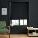 Linum Black Roman Blind