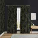 Midsummer Fern Black Curtains