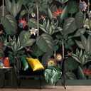 Botanique Jungle Night Bespoke Mural