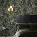 Midsummer Fern Black Wallpaper