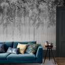 Enchanted Vale Charcoal Bespoke Mural