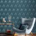 Botanica Teal Wallpaper