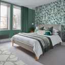 Arcane Garden Verdigris Wallpaper