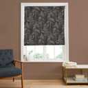 Norse Forest Soft Black Roman Blind