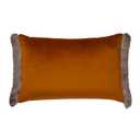 Fringe Opulence Burnt Orange Cushion