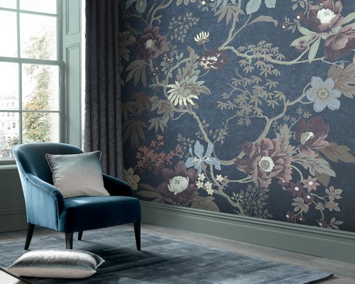 Kimono Teal Bespoke Mural