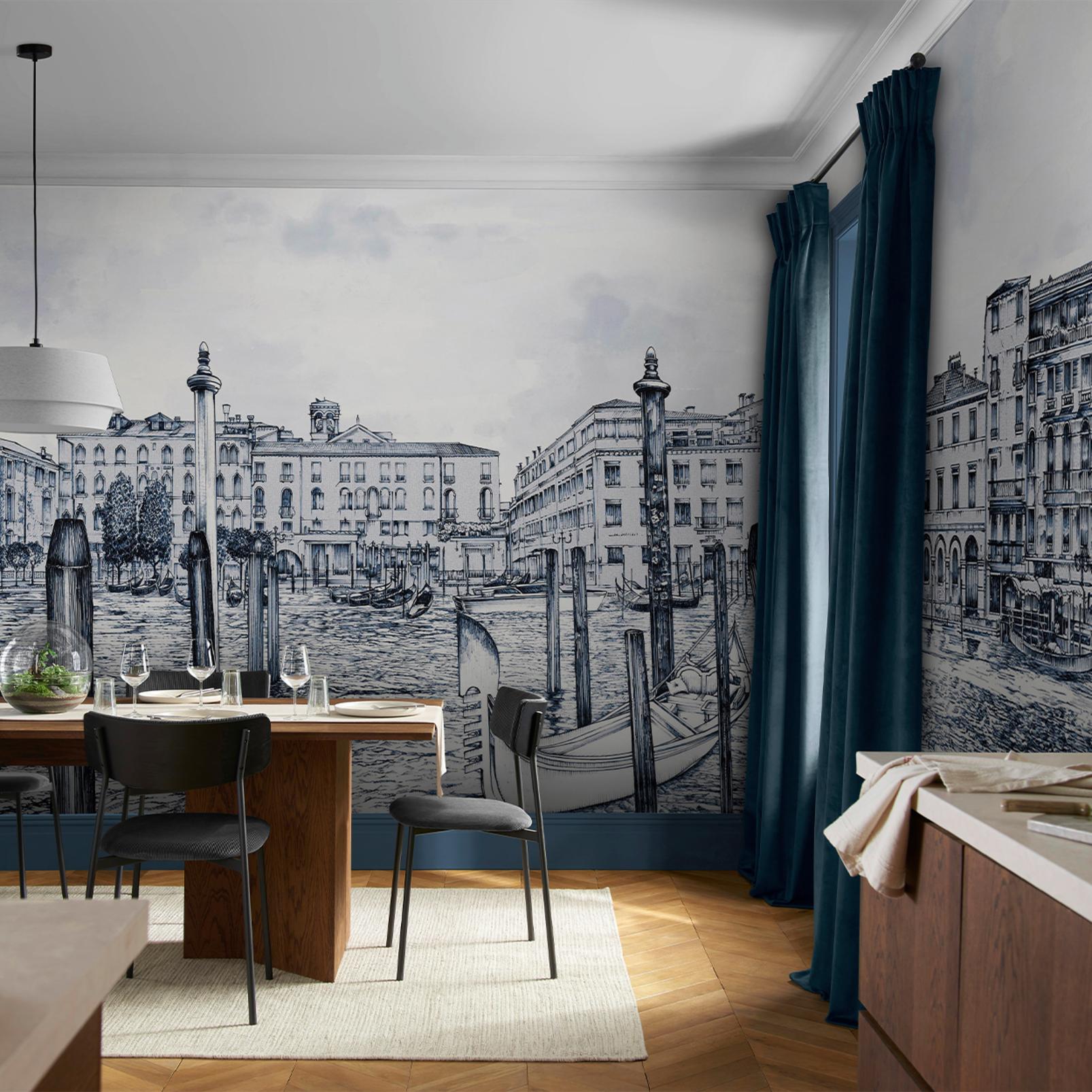 Old Venezia Blue Wash Panoramic Bespoke Mural - 140433_ROOMSET_01.jpg