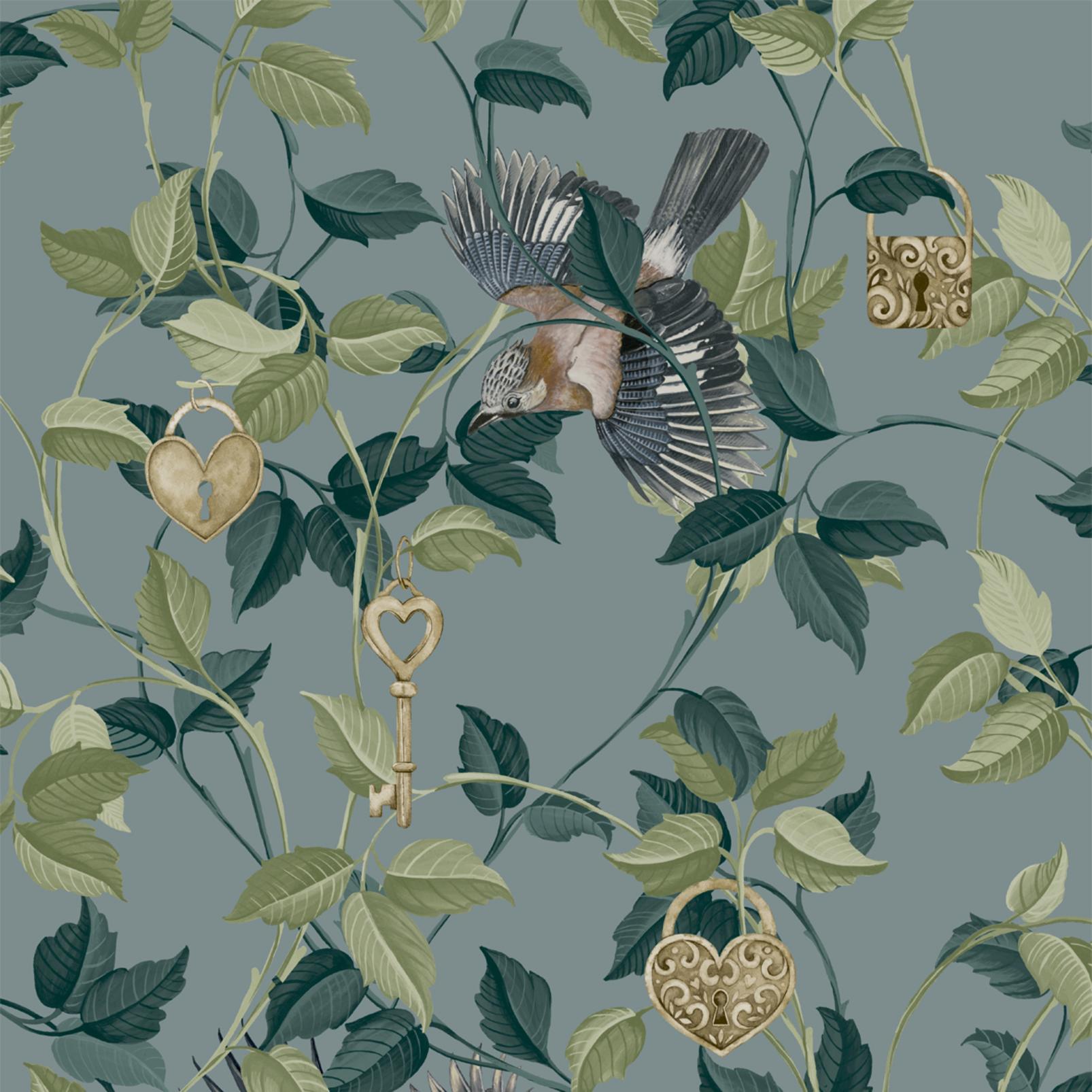 Lock & Key Aqua Wallpaper - 115050_TILE_LOCK & KEY AQUA_01.jpg